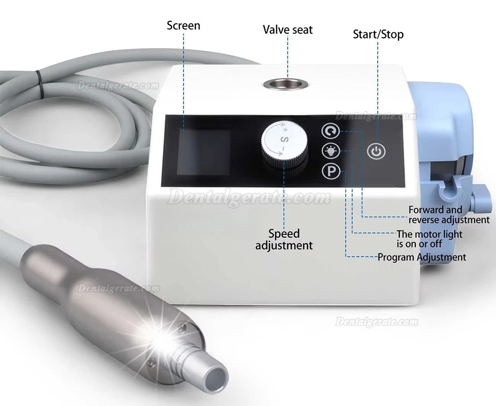 Mikromotor zahnmedizin (b&uuml;rstenloser elektromoto) mit Wassertank und Schlauchpumpe
